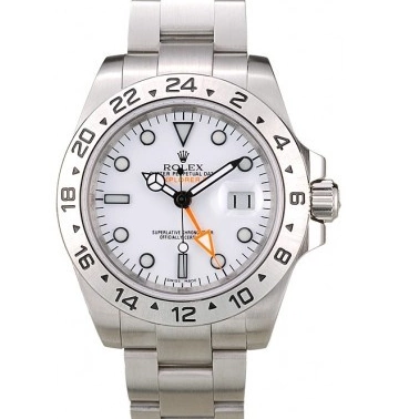 Rolex aaa copy Bezel White Dial Rolex Watch Steel Explorer Stainless 0502